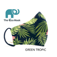 Load image into Gallery viewer, GREEN TROPIC ADULT PRINTED MASKS
